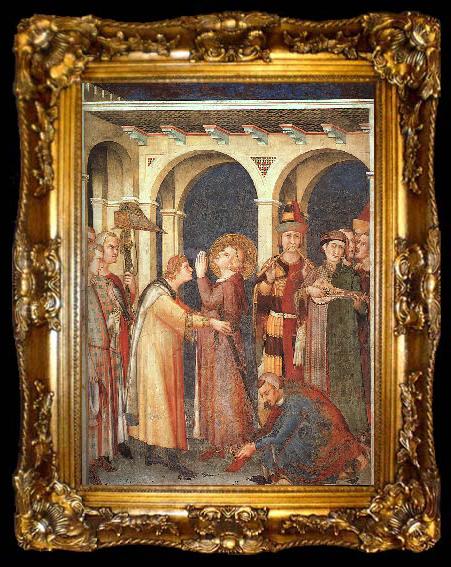 framed  Simone Martini St. Martin is Knighted, ta009-2